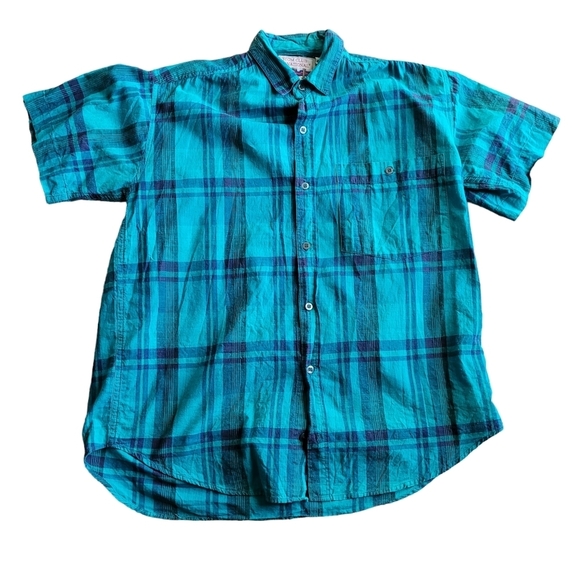 Custom Club International by Van Heusen VTG Button Down Shirt SZ Small Plaid - Picture 5 of 7